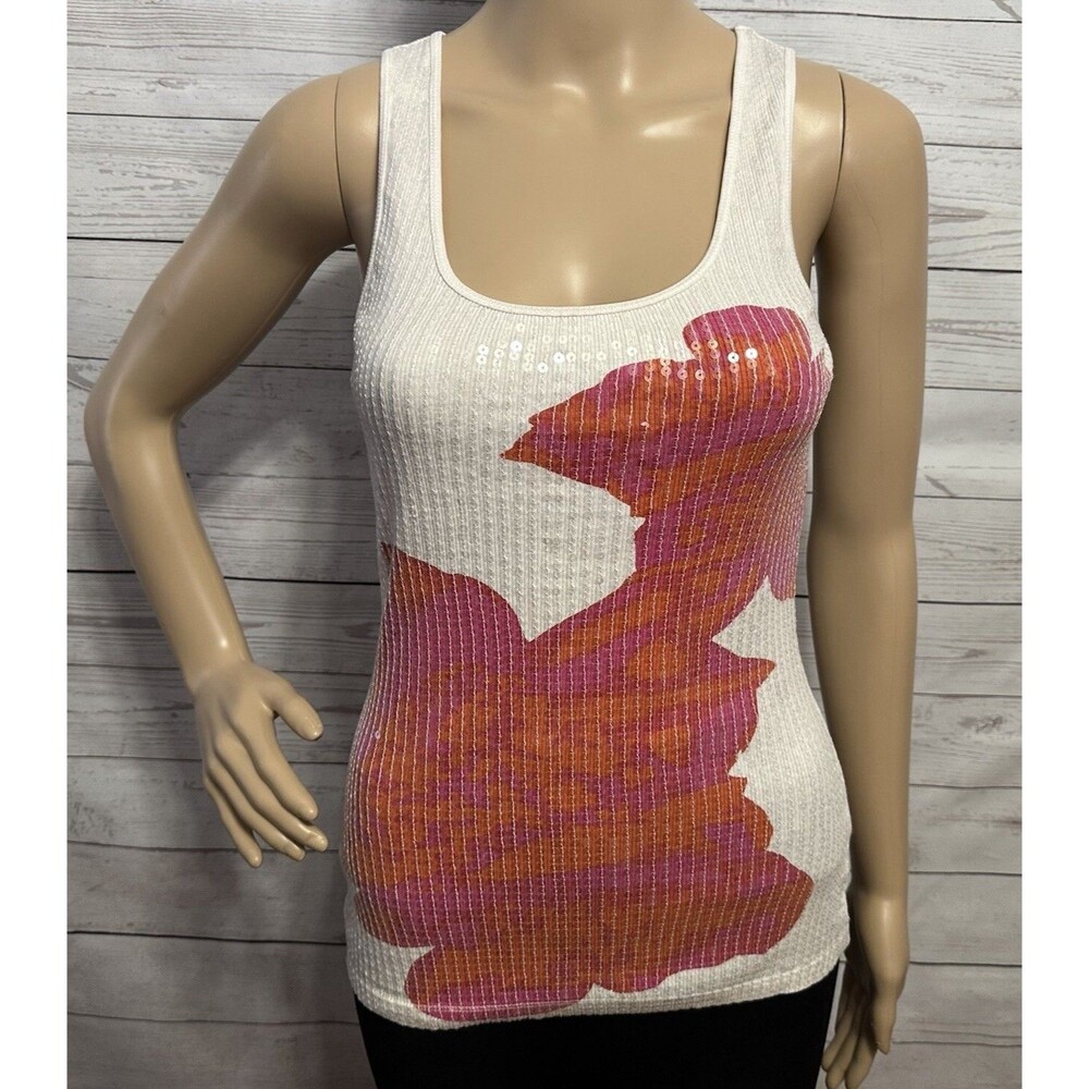 Vintage Express Sequin Tank Top 100% Pima Cotton